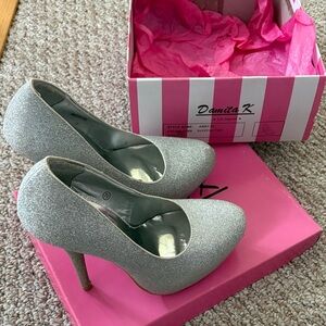 Damita K Glittering Silver Women's Heels
